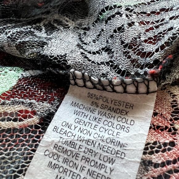 Floral Lace Fringe Kimono Boho Festival Sheer Open Front Cardigan Overlay Large - Picture 5 of 5